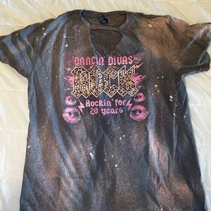 Gildan Charcoal Tee with Pink Accents